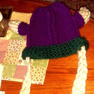 Viking hand knitted hat